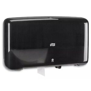 Tork Twin Mini Jumbo Bath Tissue Roll‎ Toilet Paper Dispenser Black 5555290